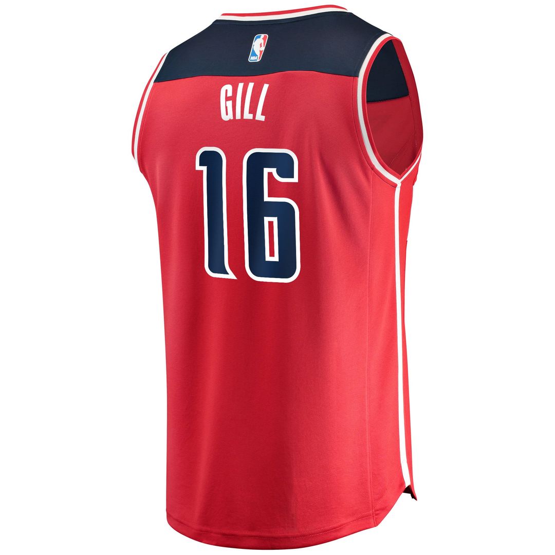 Anthony Gill Washington Wizards Fanatics Fast Break Replica Jersey - Icon Edition - Red | NBA Fan Gear