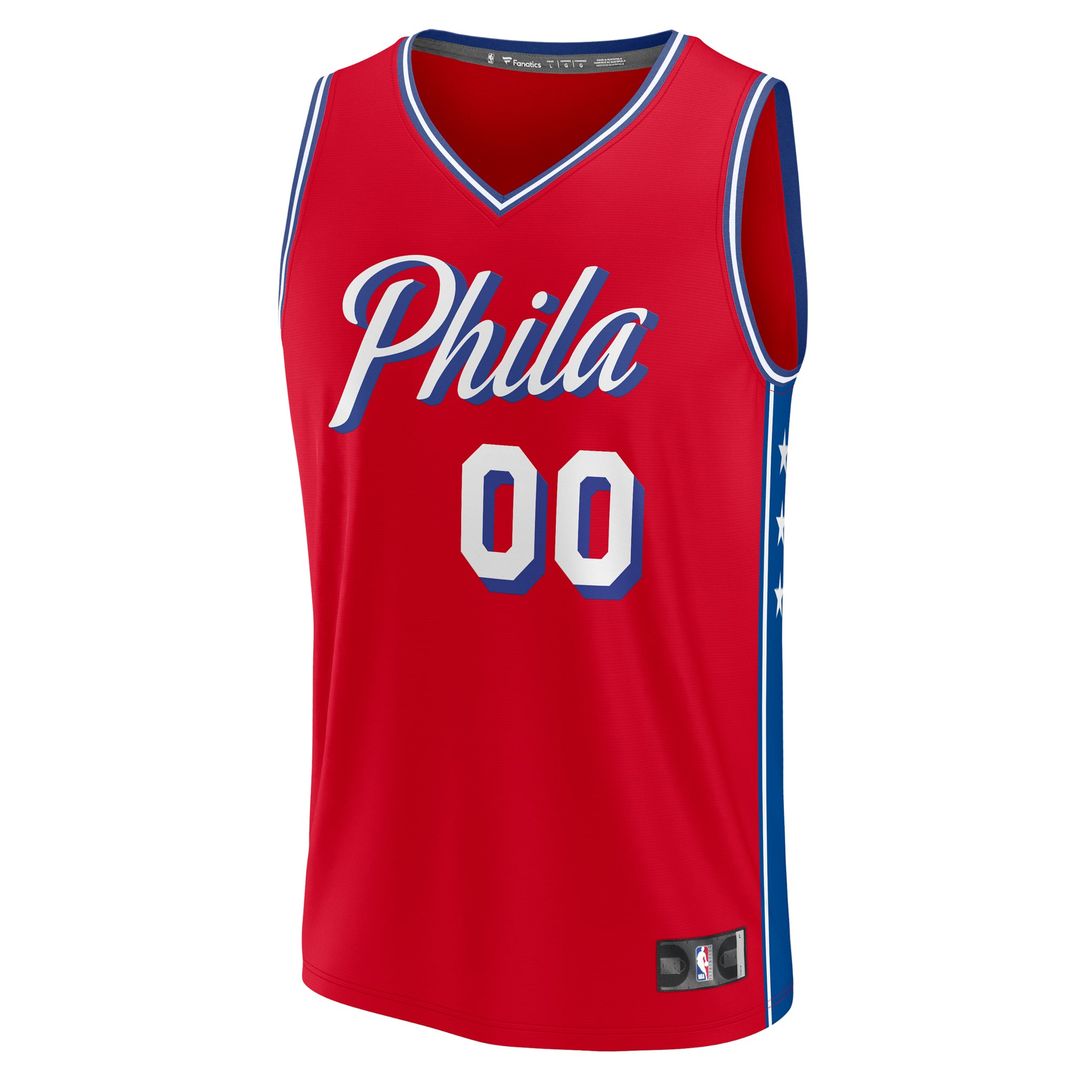 Philadelphia 76ers Fanatics Youth Fast Break Replica Custom Jersey - Statement Edition - Red | NBA Fan Gear