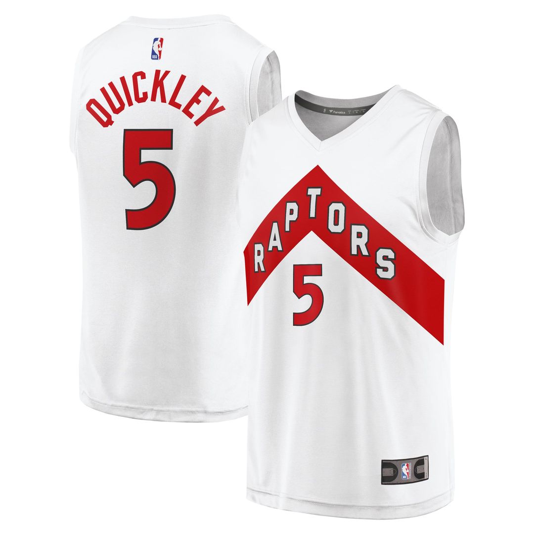 Immanuel Quickley Toronto Raptors Fanatics Fast Break Player Jersey - Association Edition - White | NBA Fan Gear