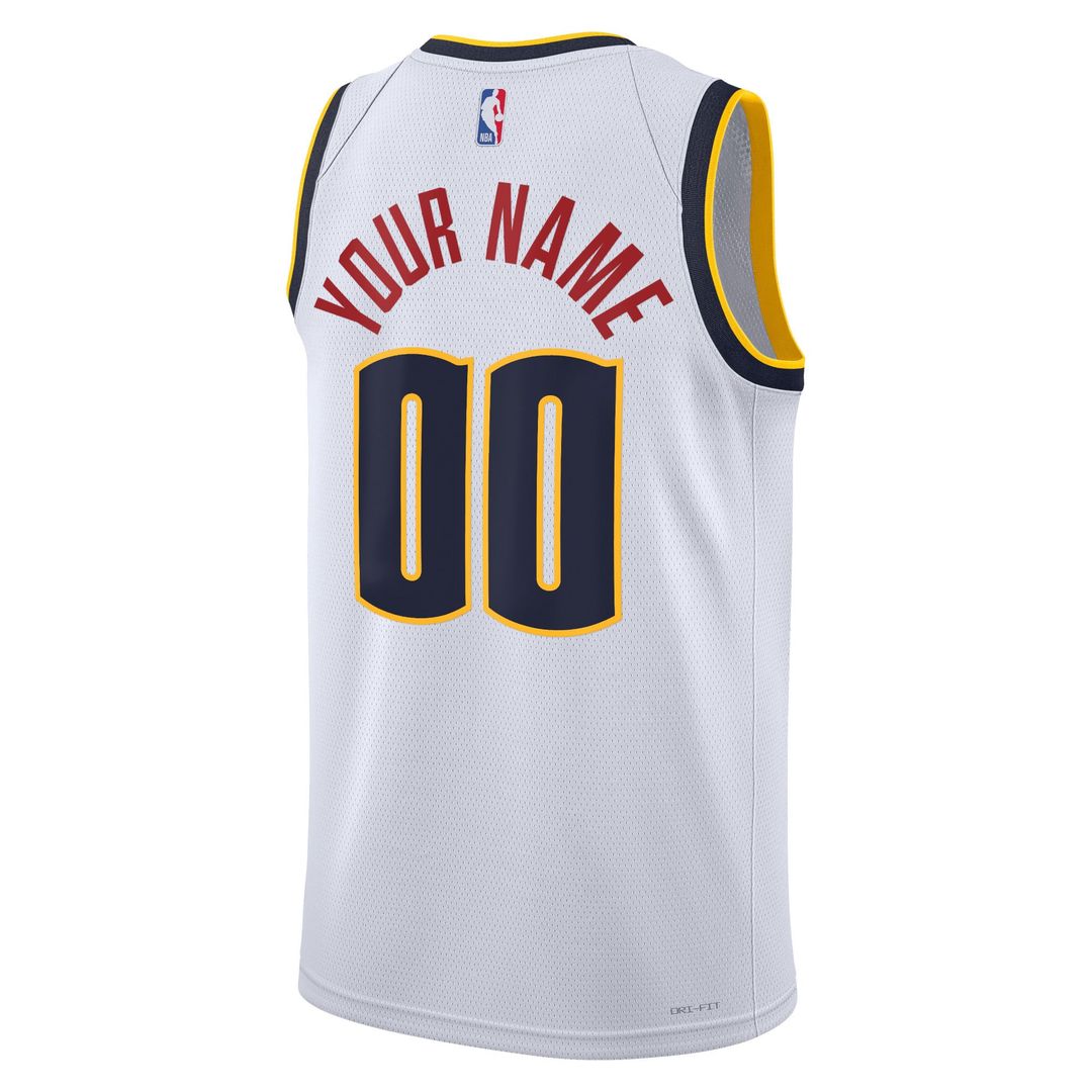 Denver Nuggets Nike Unisex Swingman Custom Jersey White - Association Edition | NBA Fan Gear