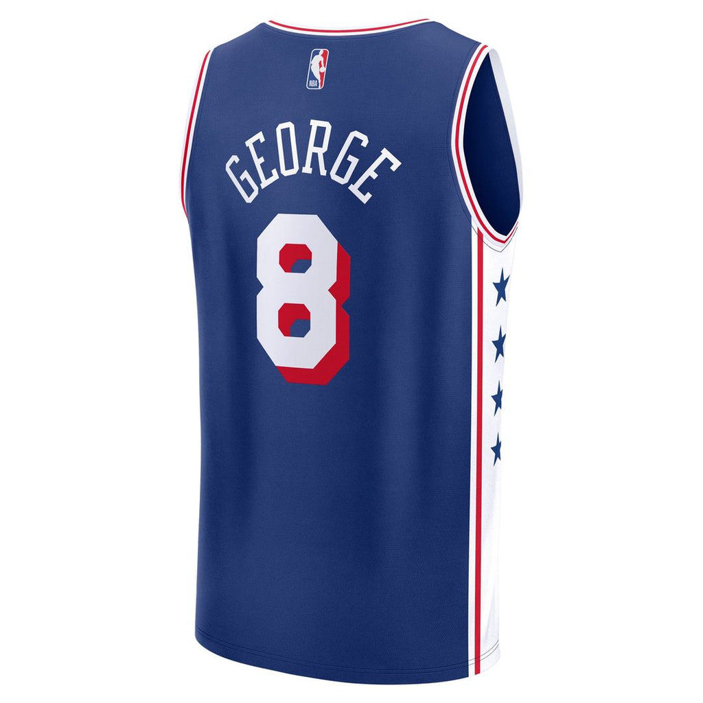 Paul George Philadelphia 76ers Fanatics Fast Break Replica Player Jersey - Icon Edition - Royal | NBA Fan Gear