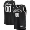 Brooklyn Nets Fanatics Fast Break Custom Replica Jersey Black - Icon Edition | NBA Fan Gear