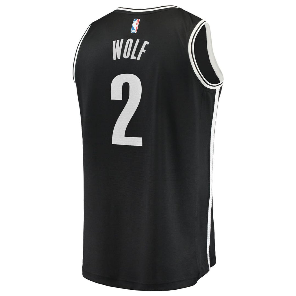 Daniel Wolf Brooklyn Nets Fanatics Fast Break Replica Jersey - Black - Icon Edition | NBA Fan Gear