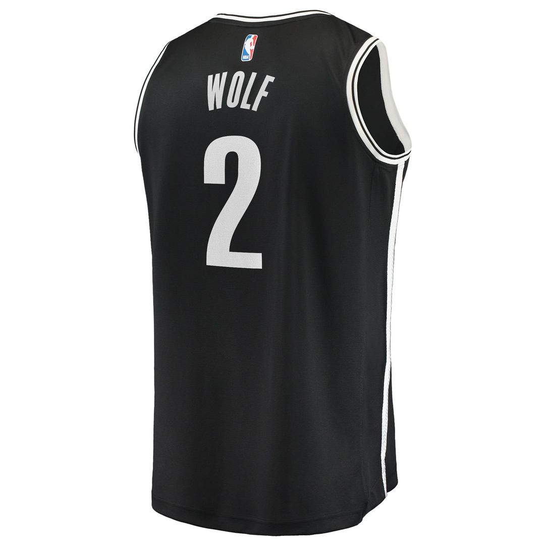 Daniel Wolf Brooklyn Nets Fanatics Fast Break Replica Jersey - Black - Icon Edition | NBA Fan Gear