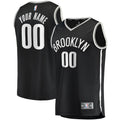 Brooklyn Nets Fanatics Youth Fast Break Custom Replica Jersey Black - Icon Edition | NBA Fan Gear