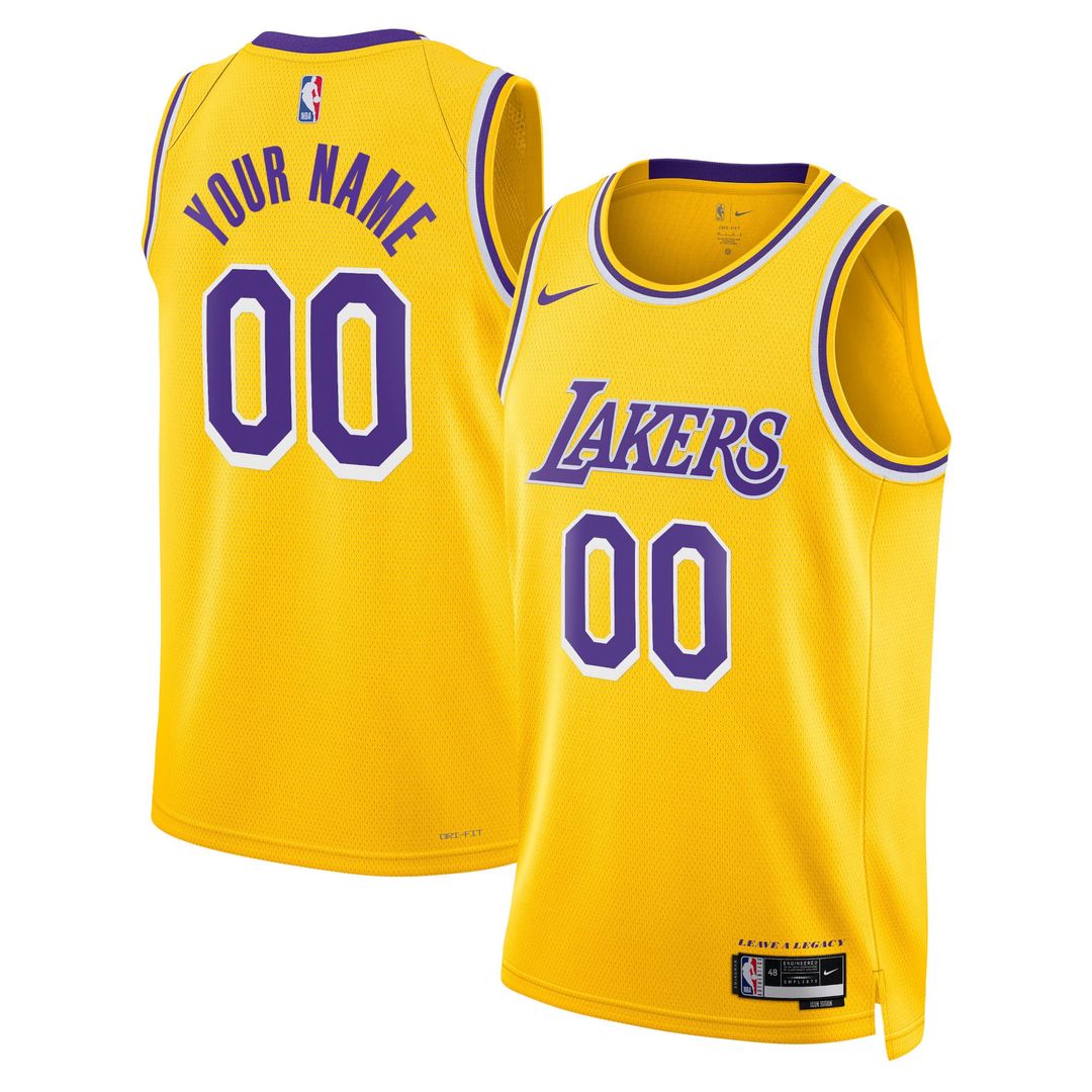 Los Angeles Lakers Nike Unisex Swingman Custom Jersey Gold - Icon Edition | NBA Fan Gear
