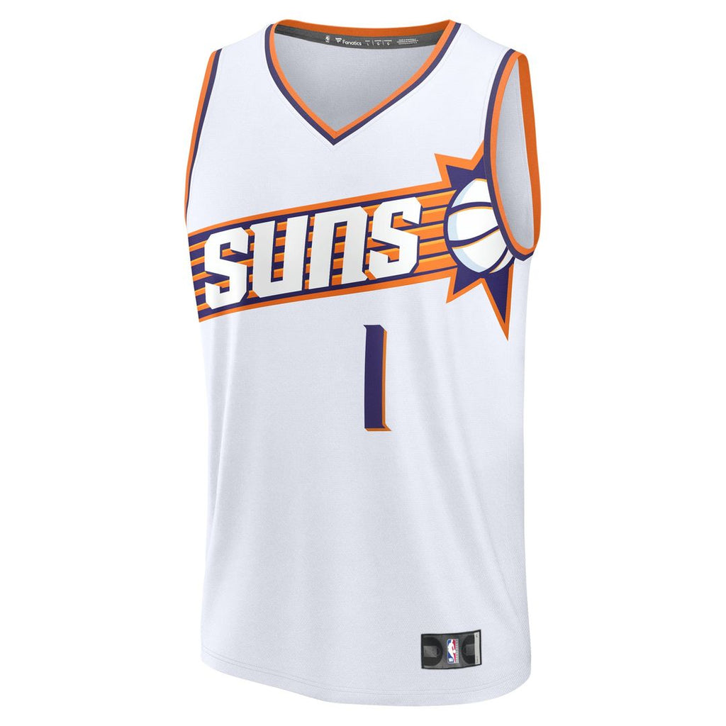Devin Booker Phoenix Suns Fanatics Fast Break Replica Player Jersey - Association Edition - White | NBA Fan Gear
