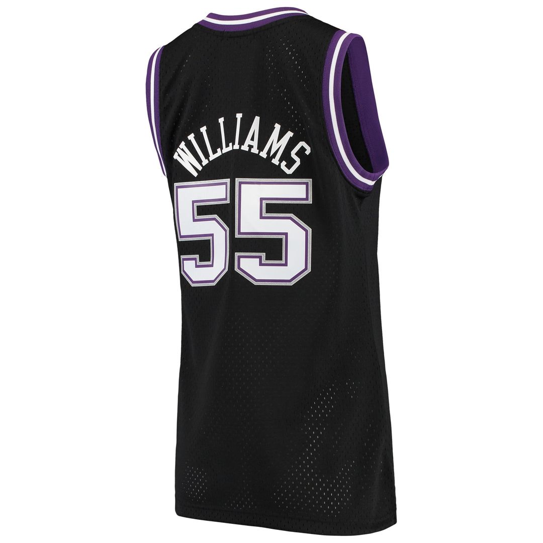 Jason Williams Sacramento Kings Mitchell & Ness Women's 2000/ 01 Hardwood Classics Swingman Jersey - Black | NBA Fan Gear