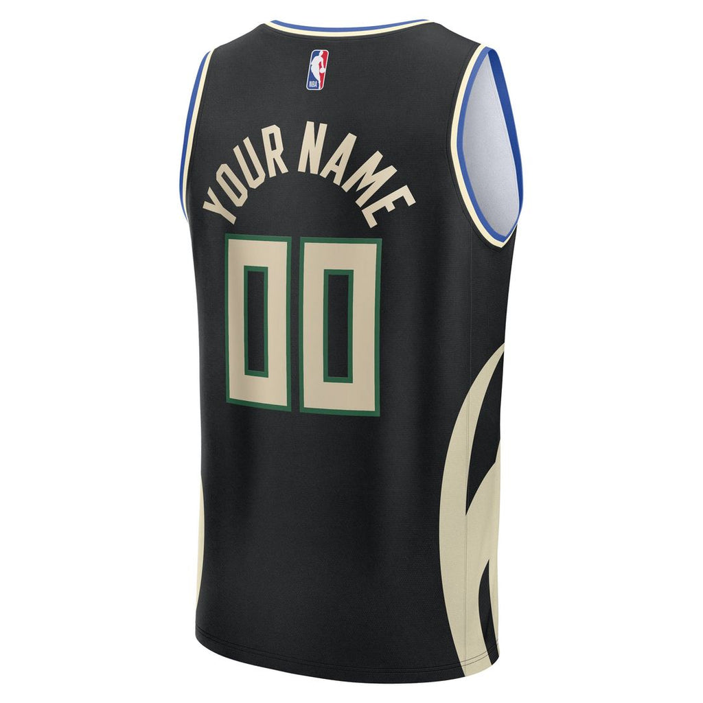 Milwaukee Bucks Fanatics Youth Fast Break Custom Replica Jersey - Green - Icon Edition | NBA Fan Gear