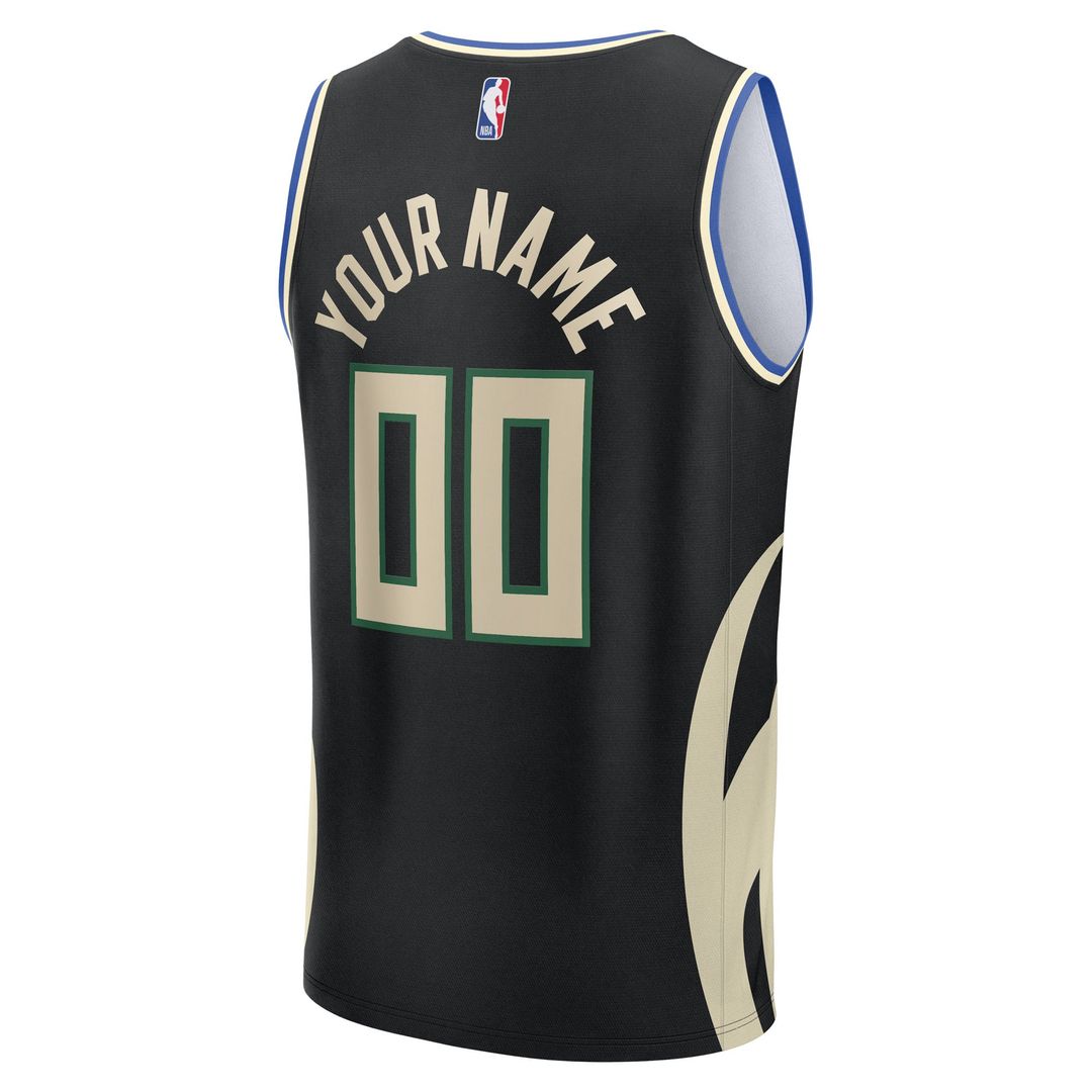 Milwaukee Bucks Fanatics Youth Fast Break Custom Replica Jersey - Green - Icon Edition | NBA Fan Gear