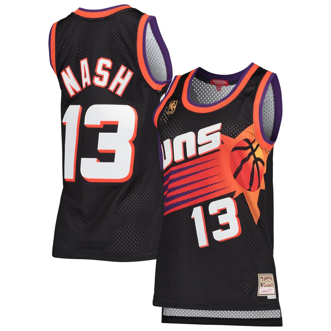 Steve Nash Phoenix Suns Mitchell & Ness Women's Hardwood Classics Swingman Jersey - Black | NBA Fan Gear
