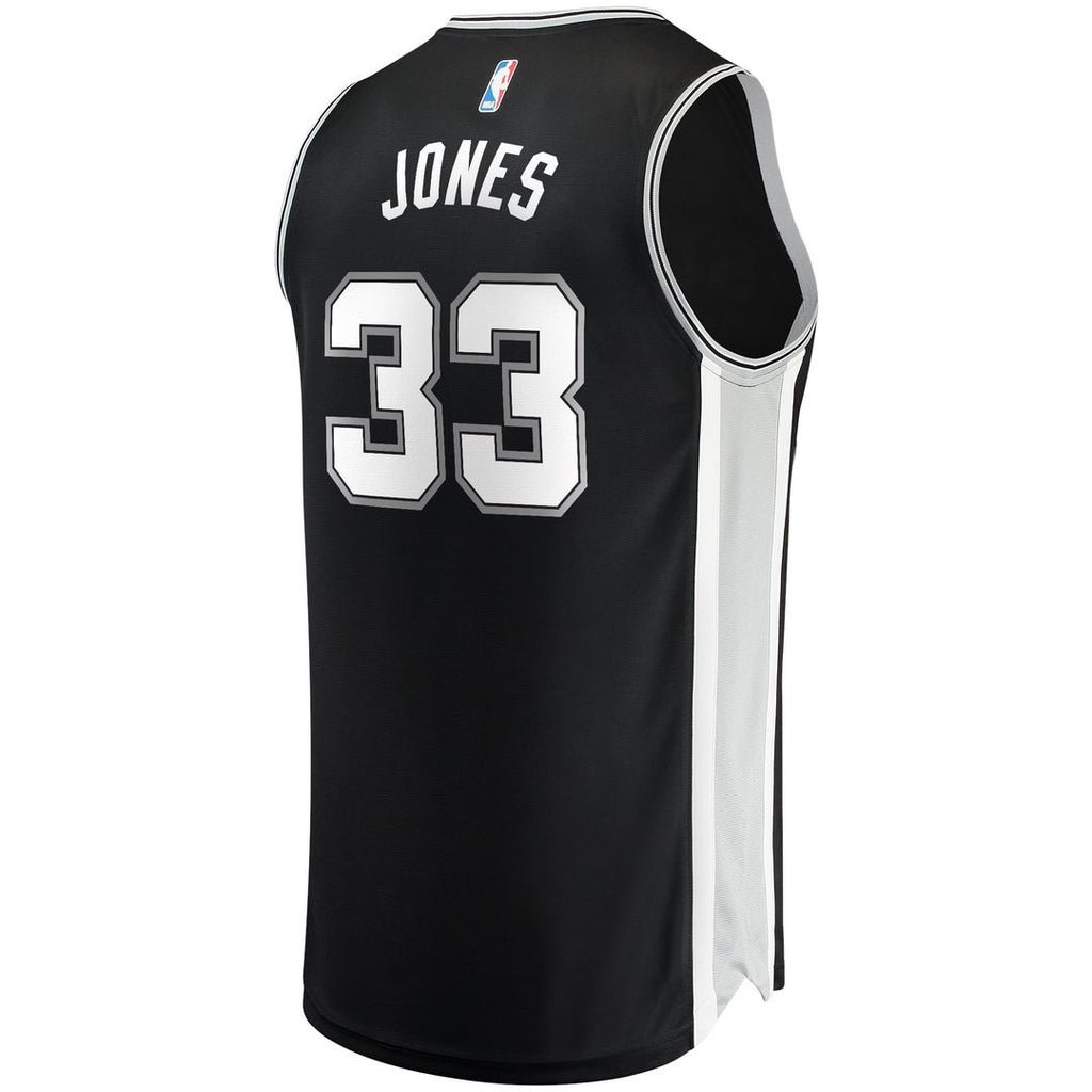 Tre Jones San Antonio Spurs Fanatics Fast Break Replica Jersey - Icon Edition - Black | NBA Fan Gear