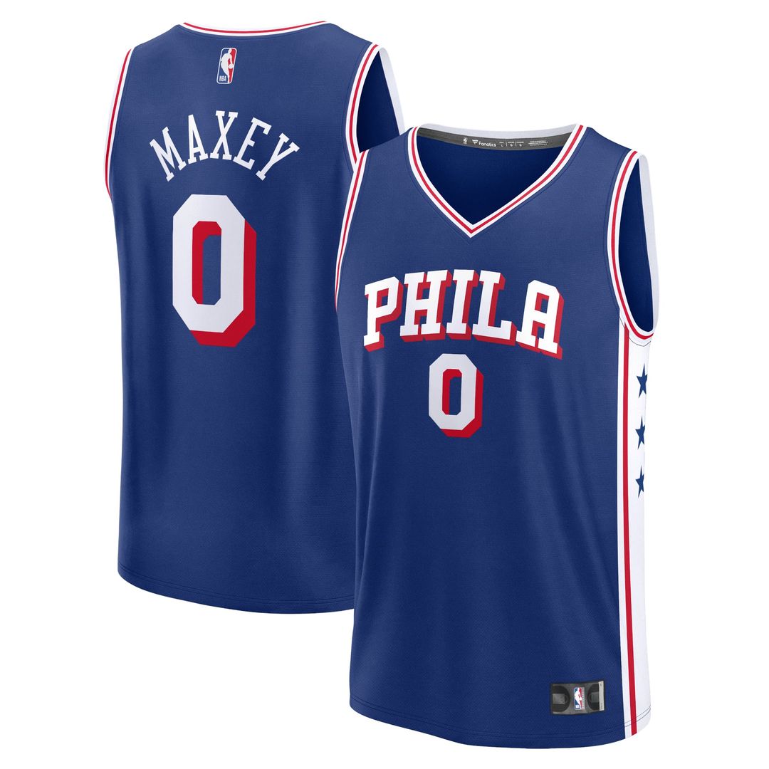 Tyrese Maxey Philadelphia 76ers Fanatics Fast Break Replica Jersey - Icon Edition - Royal | NBA Fan Gear