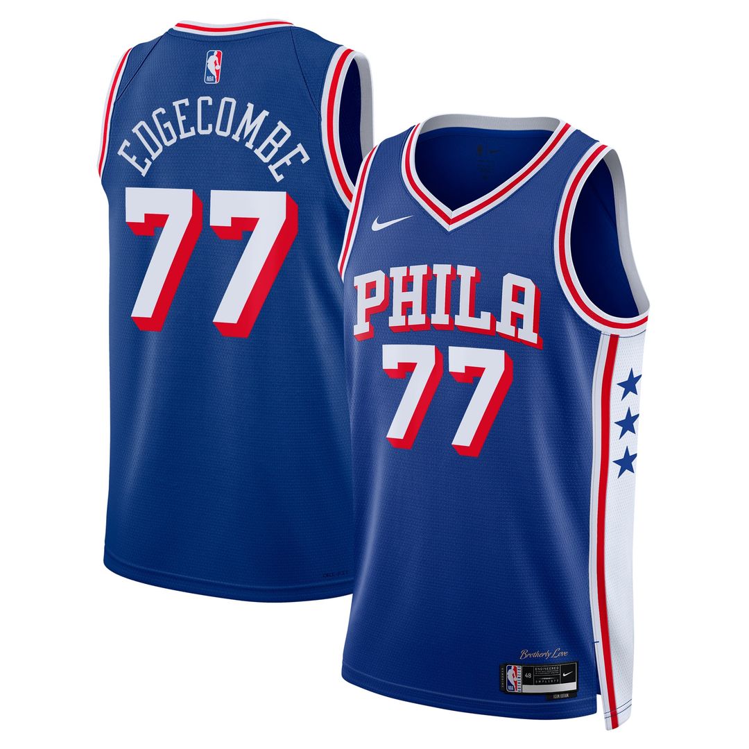 V. J. Edgecombe Philadelphia 76ers Nike Unisex 2025 NBA Draft First Round Pick Swingman Jersey - Icon Edition - Royal | Fan Gear