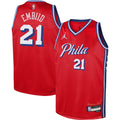 Joel Embiid Philadelphia 76ers Jordan Brand Youth Swingman Jersey - Statement Edition - Red | NBA Fan Gear
