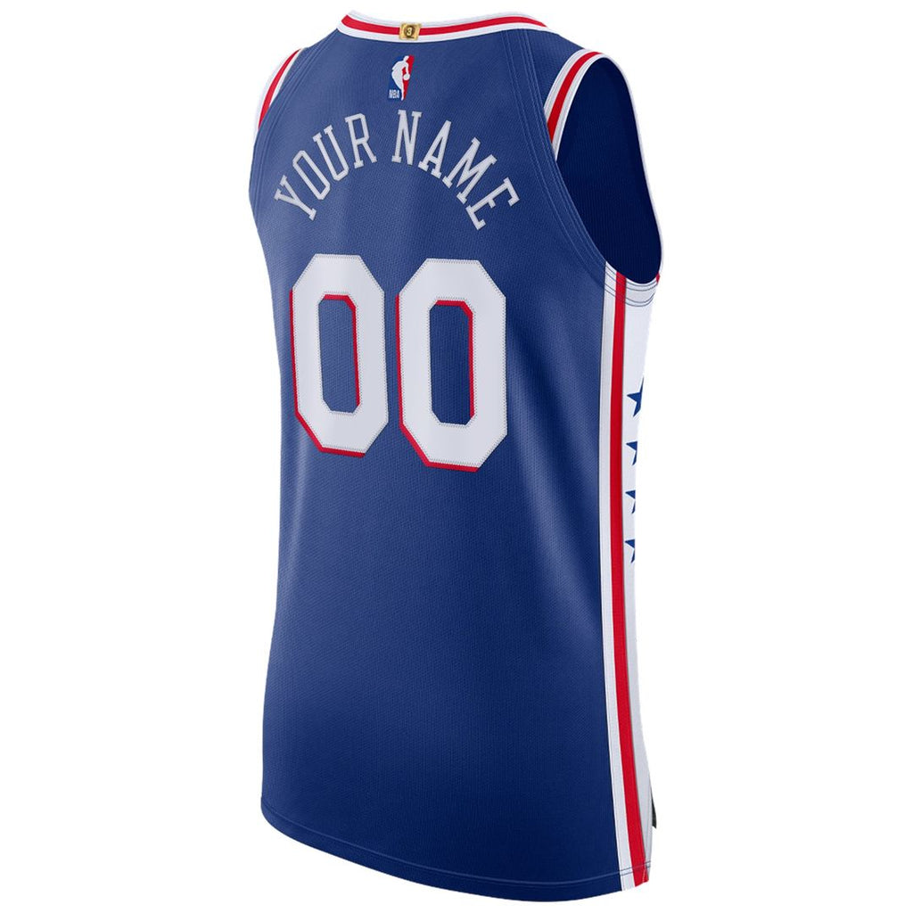 Philadelphia 76ers Nike Custom Authentic Jersey - Icon Edition - Royal | NBA Fan Gear