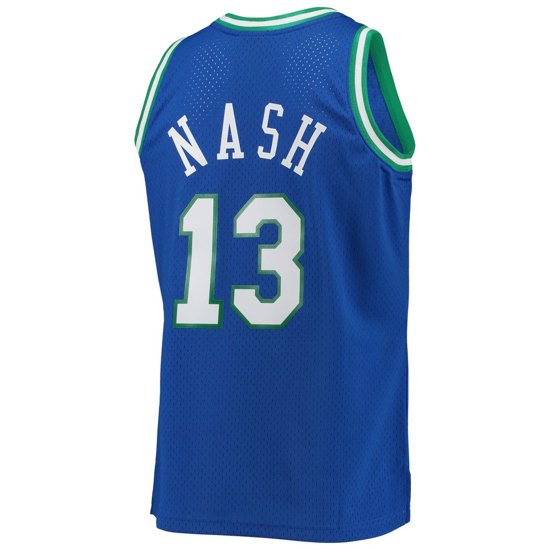 Steve Nash Dallas Mavericks Mitchell & Ness 1998/ 99 Hardwood Classics Swingman Jersey - Blue | NBA Fan Gear