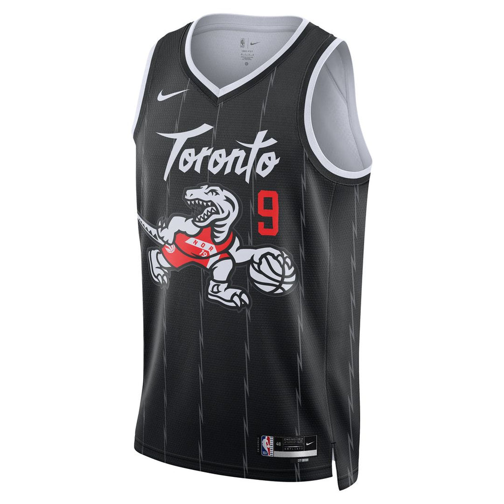 RJ Barrett Toronto Raptors Nike Unisex 2025/ 26 Swingman Jersey - Black - City Edition | NBA Fan Gear