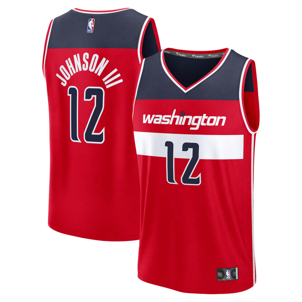 Tre Johnson III Washington Wizards Fanatics Fast Break Replica Jersey - Icon Edition - Red | NBA Fan Gear