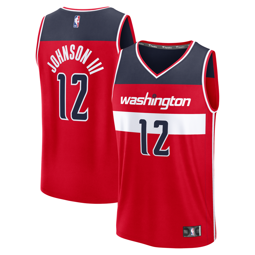 Tre Johnson III Washington Wizards Fanatics Fast Break Replica Jersey - Icon Edition - Red | NBA Fan Gear