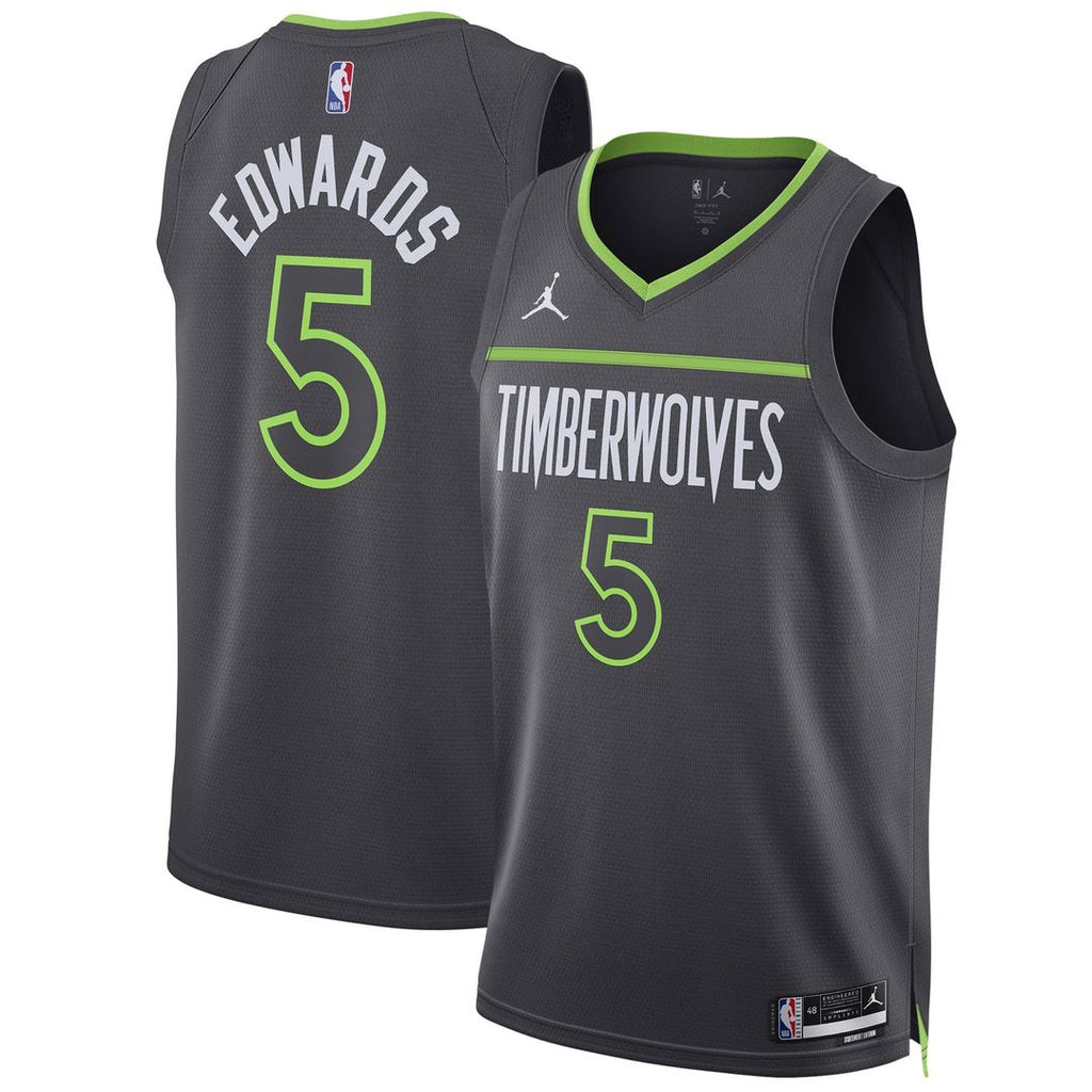 Anthony Edwards Minnesota Timberwolves Jordan Brand Unisex Swingman Jersey - Statement Edition - Charcoal | NBA Fan Gear