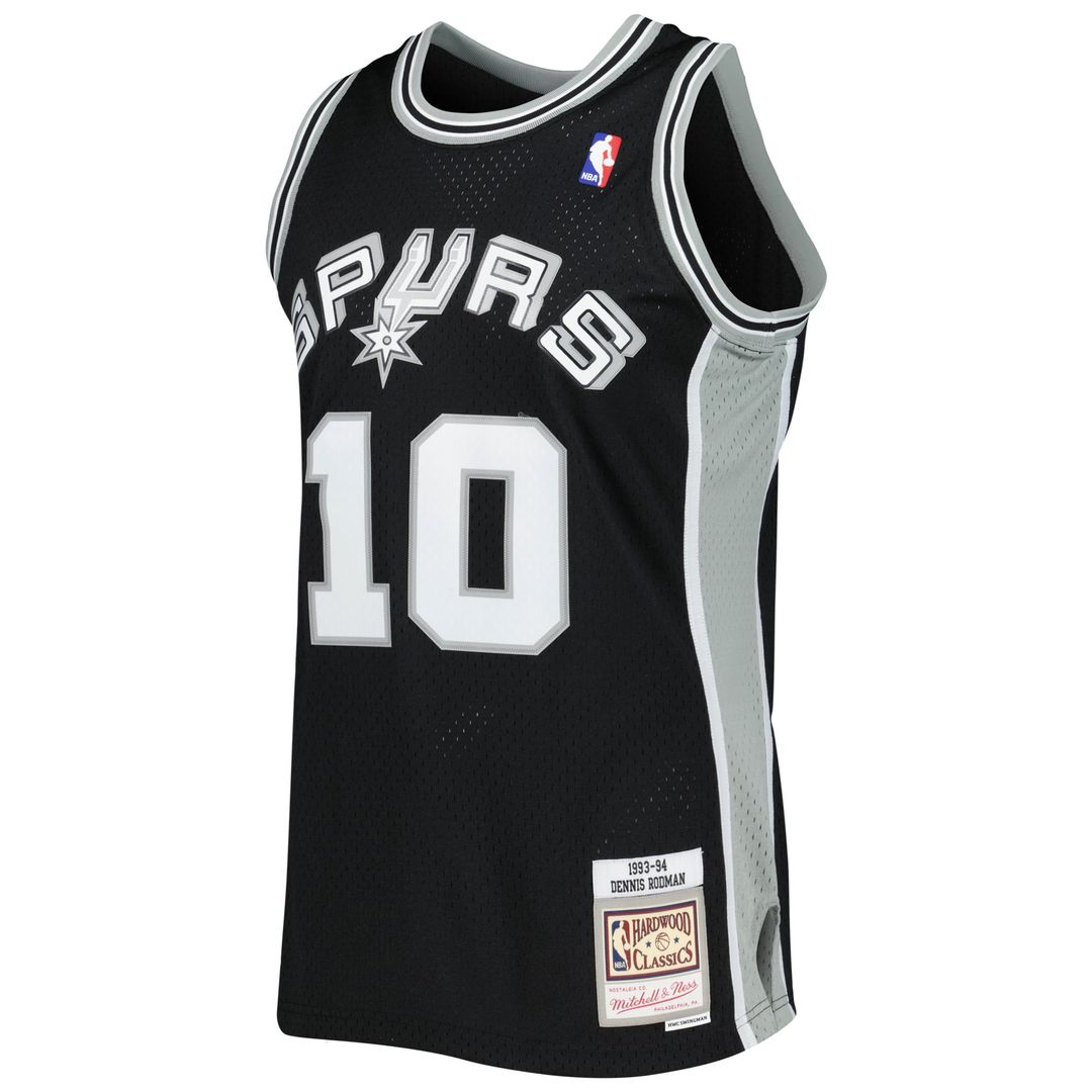 Dennis Rodman San Antonio Spurs Mitchell & Ness 1993/ 94 Hardwood Classics Swingman Jersey - Black | NBA Fan Gear