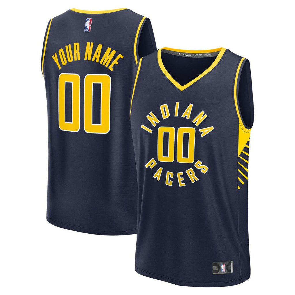 Indiana Pacers Fanatics Fast Break Custom Jersey - Icon Edition - Navy | NBA Fan Gear
