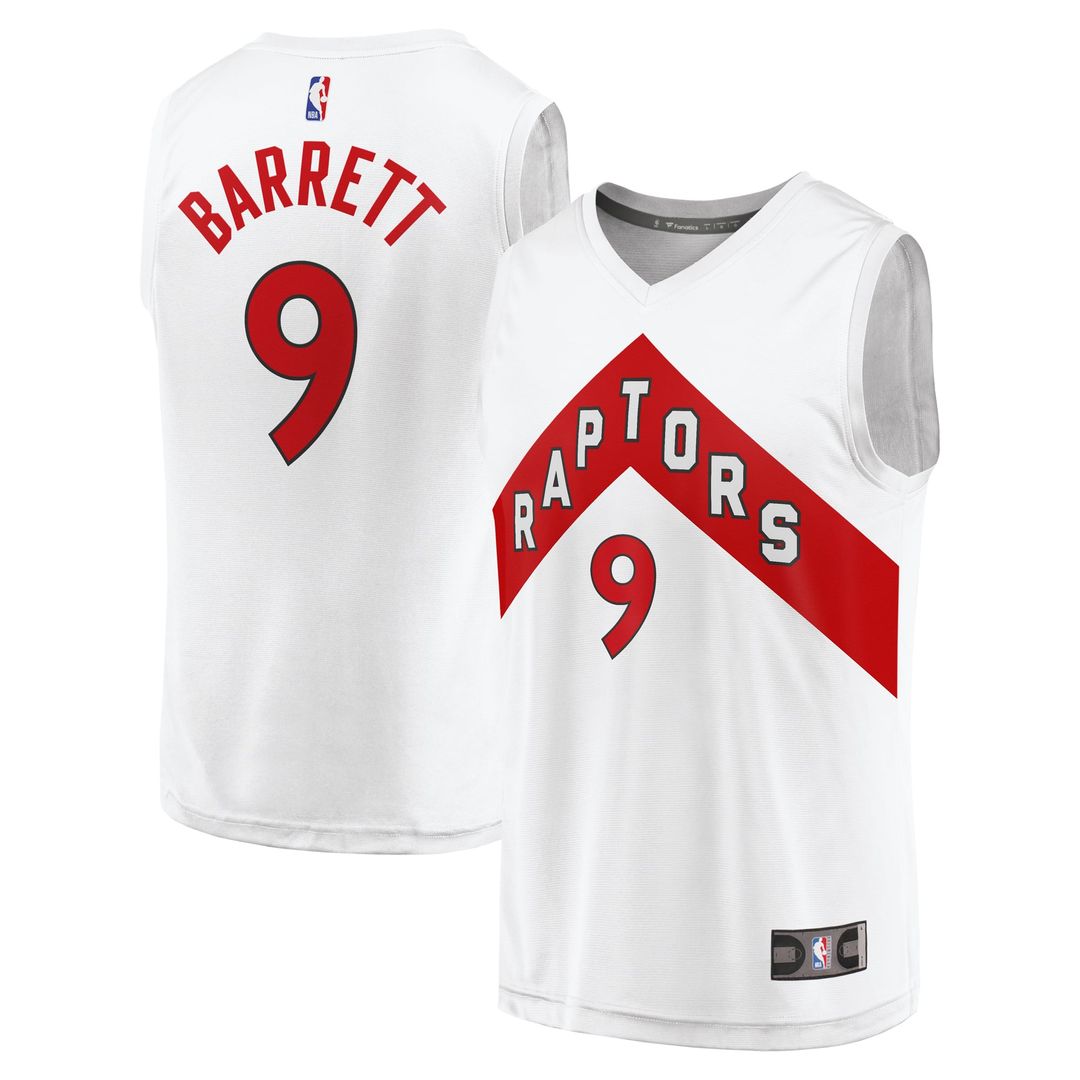 RJ Barrett Toronto Raptors Fanatics Fast Break Player Jersey - Association Edition - White | NBA Fan Gear