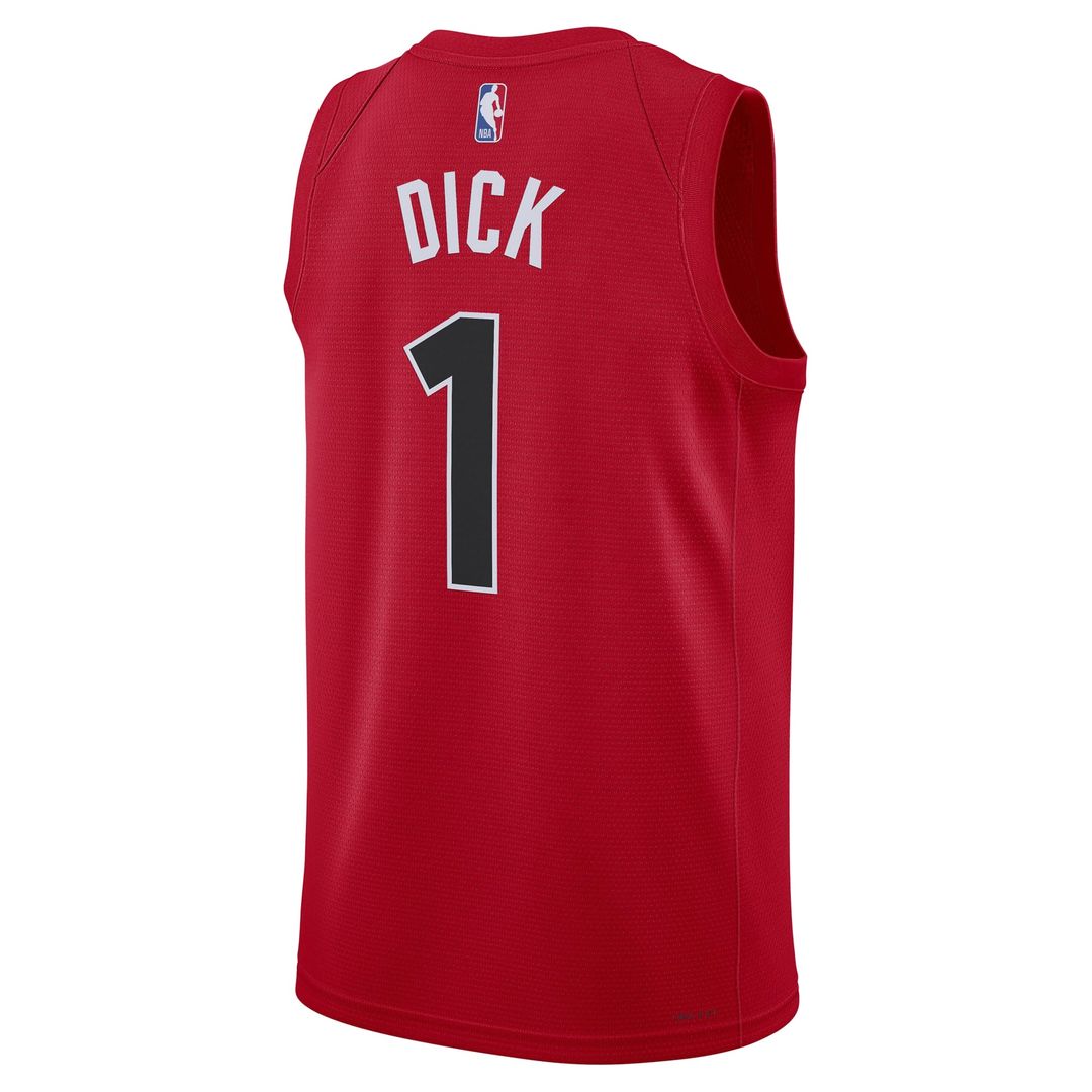 Gradey Dick Toronto Raptors Nike Unisex Swingman Player Jersey - Icon Edition - Red | NBA Fan Gear