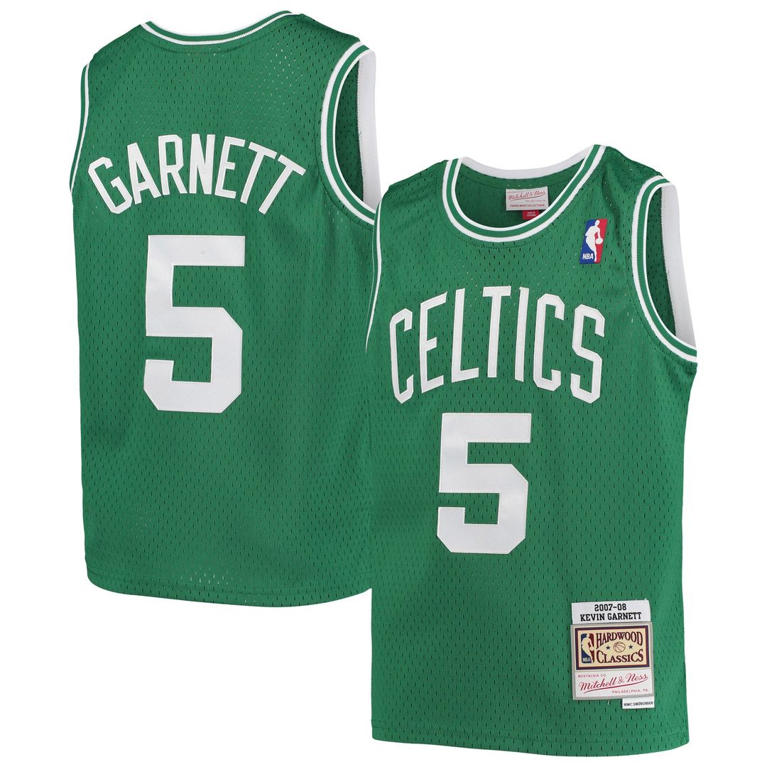 Kevin Garnett Boston Celtics Mitchell & Ness Youth 2007/ 08 Hardwood Classics Swingman Jersey - Kelly Green | NBA Fan Gear
