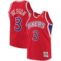Allen Iverson Philadelphia 76ers Mitchell & Ness 1996/ 97 Hardwood Classics Swingman Jersey - Red | NBA Fan Gear