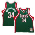 Giannis Antetokounmpo Milwaukee Bucks Mitchell & Ness 2013/ 14 Hardwood Classics Swingman Jersey - Hunter Green | NBA Fan Gear