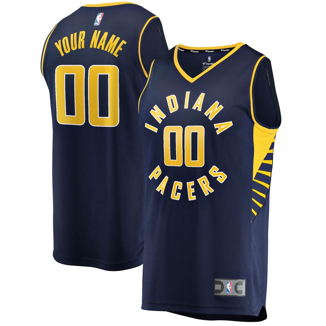 Indiana Pacers Fanatics Youth Fast Break Custom Replica Jersey Navy - Icon Edition | NBA Fan Gear