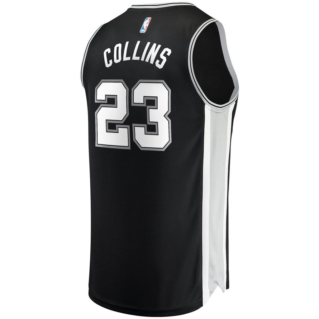 Zach Collins San Antonio Spurs Fanatics Fast Break Replica Jersey - Icon Edition - Black | NBA Fan Gear