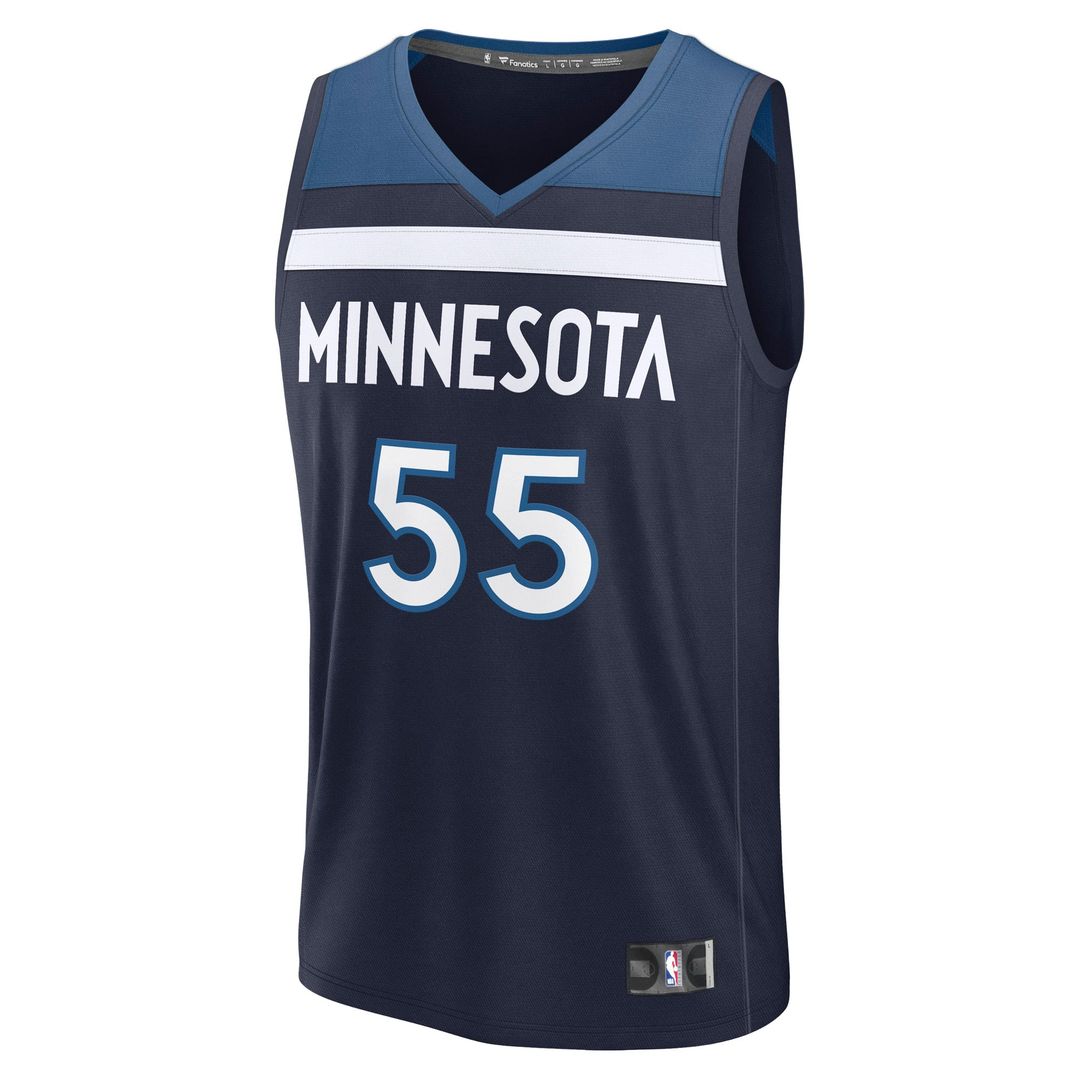 Luka Garza Minnesota Timberwolves Fanatics Fast Break Replica Player Jersey - Icon Edition - Navy | NBA Fan Gear