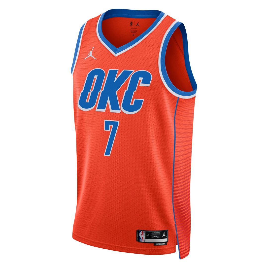 Chet Holmgren Oklahoma City Thunder Jordan Brand Unisex Swingman Jersey - Statement Edition - Orange | NBA Fan Gear
