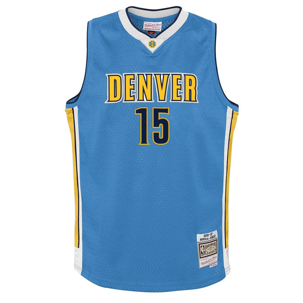 Nikola Jokic Denver Nuggets Mitchell & Ness Youth 2016/ 17 Hardwood Classics Swingman Jersey - Light Blue | NBA Fan Gear