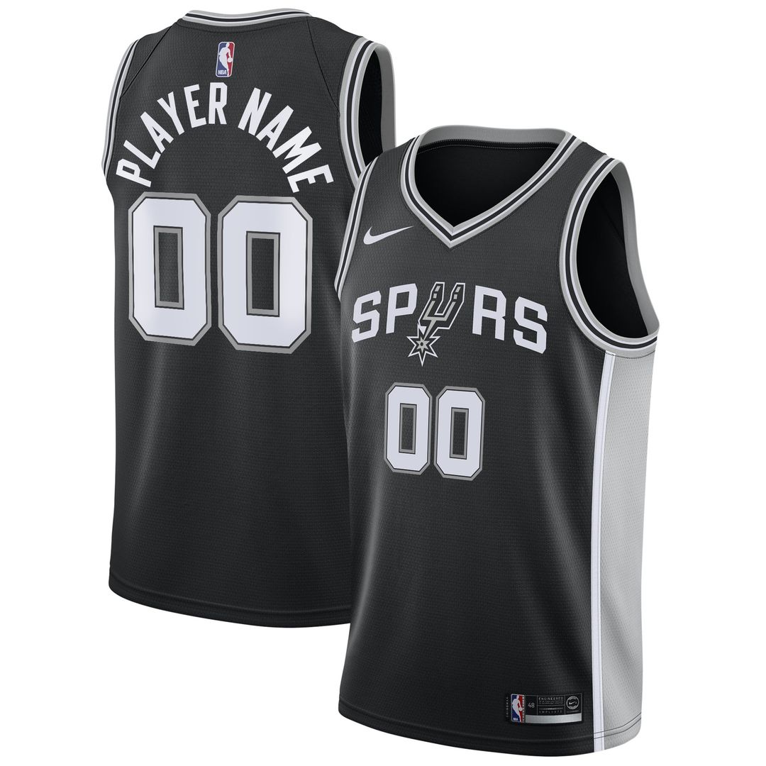 San Antonio Spurs Nike Swingman Custom Jersey Black - Icon Edition | NBA Fan Gear