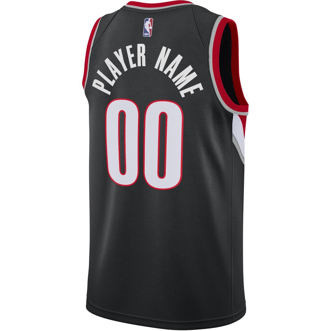 Portland Trail Blazers Nike Swingman Custom Jersey Black - Icon Edition | NBA Fan Gear