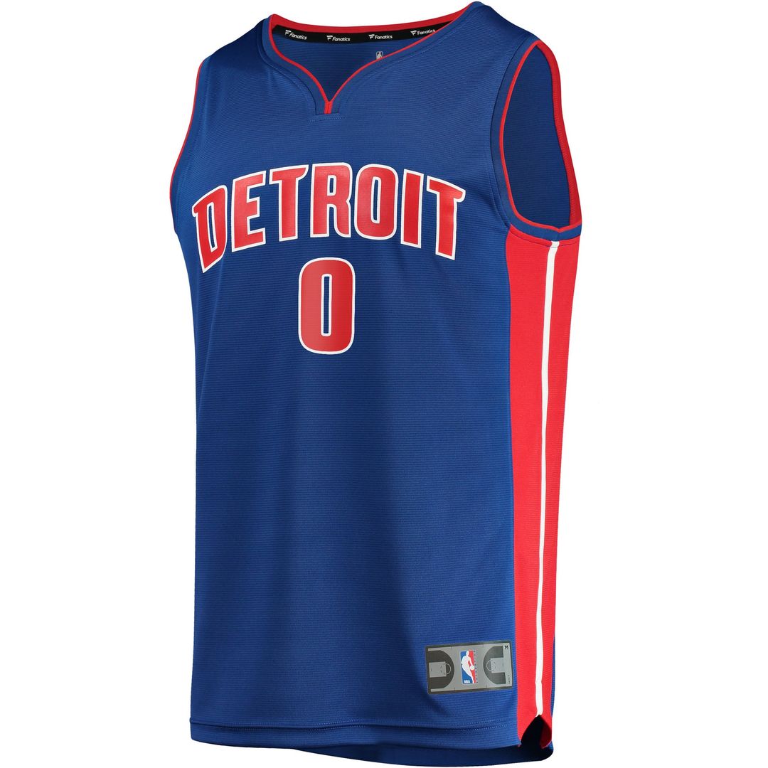 Jalen Duren Detroit Pistons Fanatics Fast Break Replica Jersey - Icon Edition - Blue | NBA Fan Gear