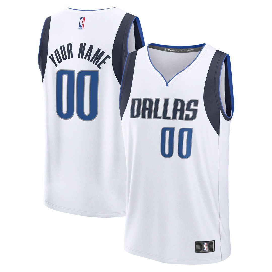 Dallas Mavericks Fanatics Fast Break Custom Jersey - Statement Edition - Navy | NBA Fan Gear