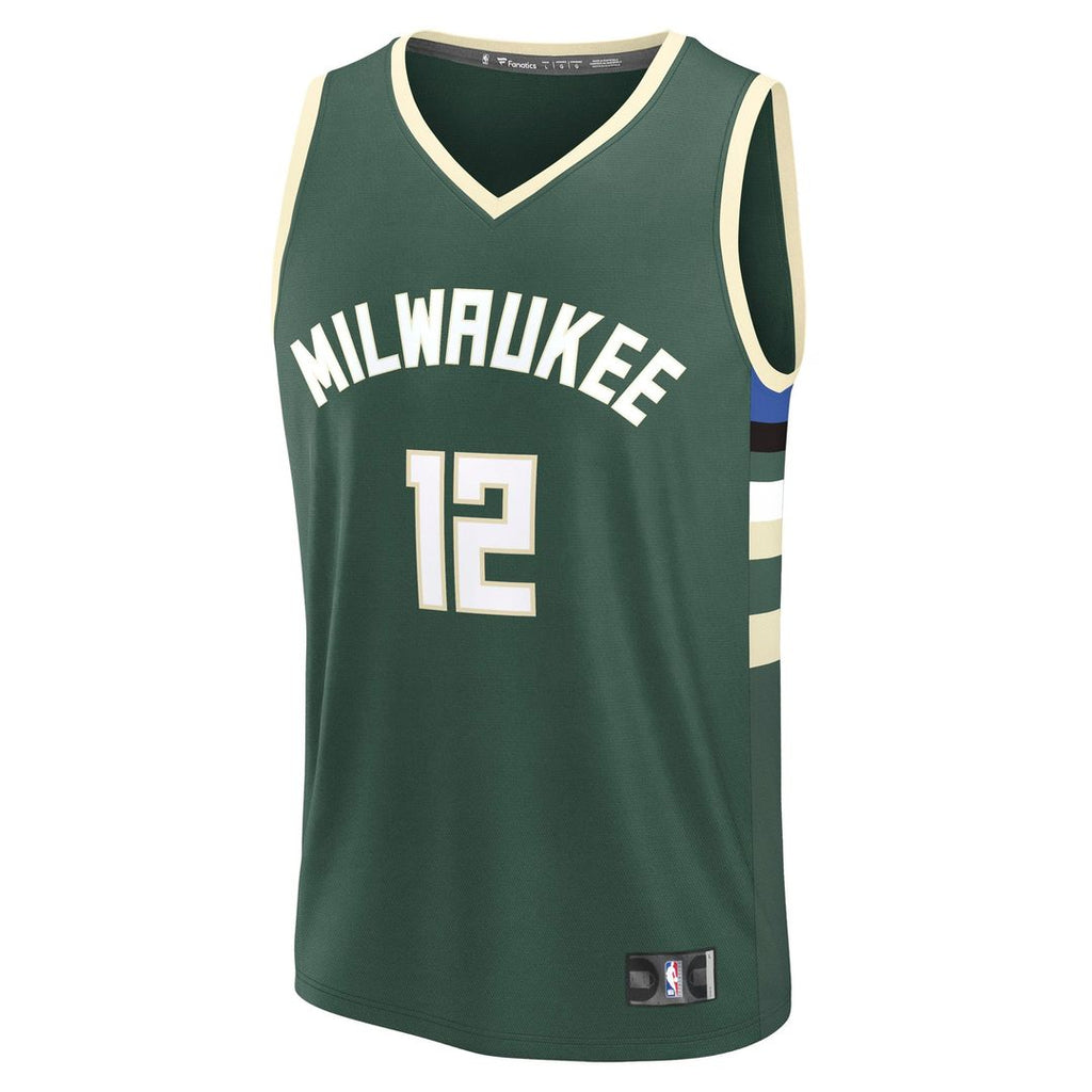 Taurean Prince Milwaukee Bucks Fanatics Fast Break Replica Player Jersey - Icon Edition - Hunter Green | NBA Fan Gear