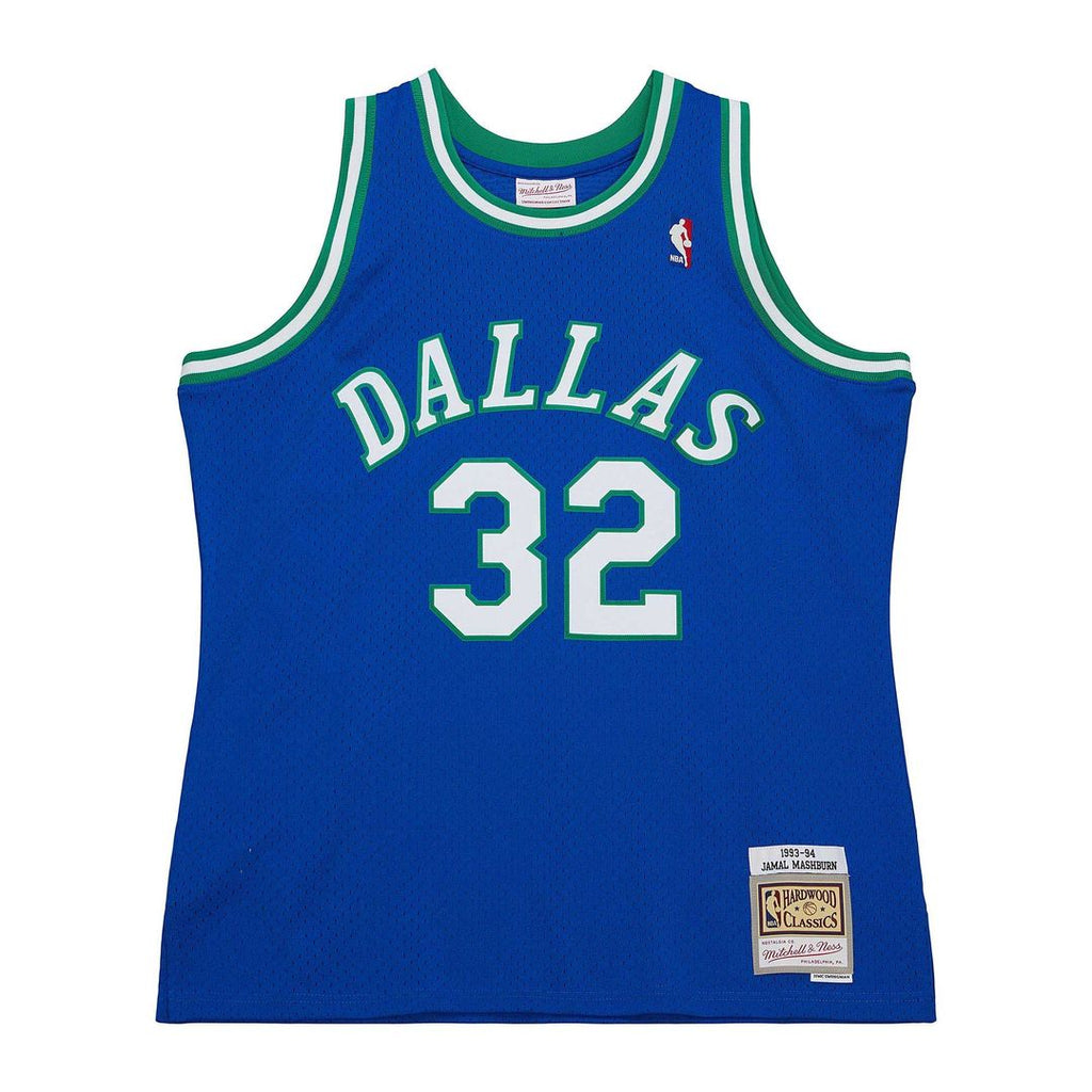 Jamal Mashburn Dallas Mavericks Mitchell & Ness 1993/ 94 Hardwood Classics Swingman Jersey - Blue | NBA Fan Gear