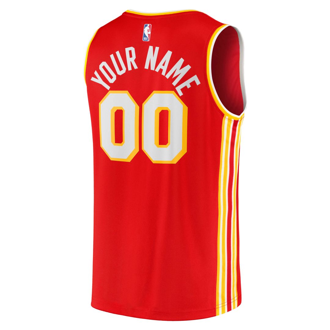 Atlanta Hawks Fanatics Fast Break Replica Custom Jersey - Icon Edition - Red | NBA Fan Gear