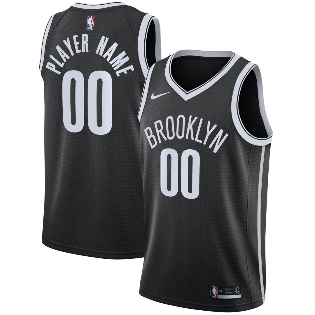 Brooklyn Nets Nike Swingman Custom Jersey Black - Icon Edition | NBA Fan Gear