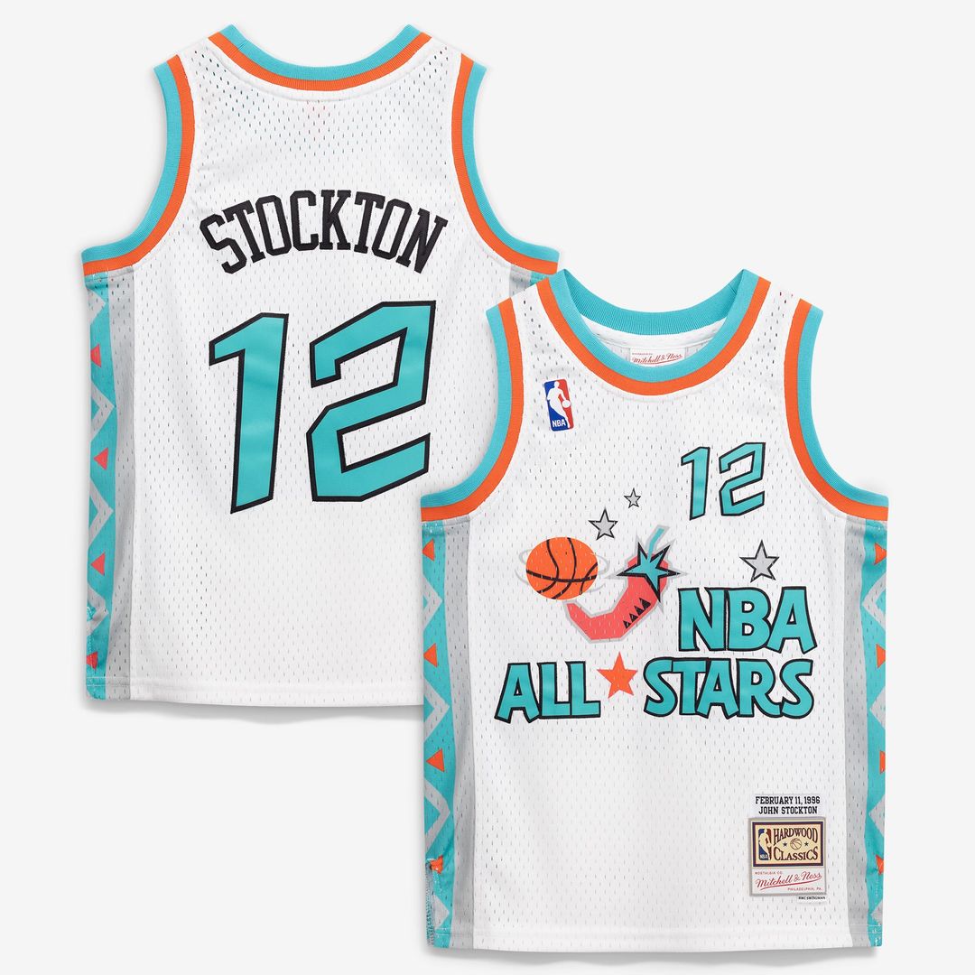 John Stockton 1996 NBA All-Star Game Mitchell & Ness Youth Hardwood Classics Swingman Jersey - White | Fan Gear