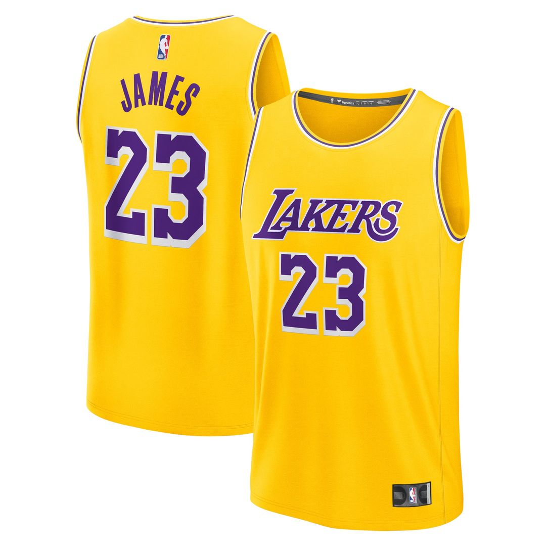 LeBron James Los Angeles Lakers Fanatics Fast Break Replica Jersey - Icon Edition - Gold | NBA Fan Gear