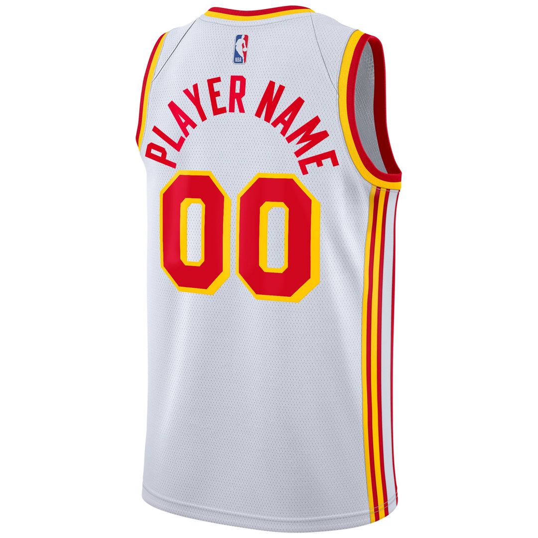 Atlanta Hawks Nike 2020/ 21 Swingman Custom Jersey - Association Edition - White | NBA Fan Gear