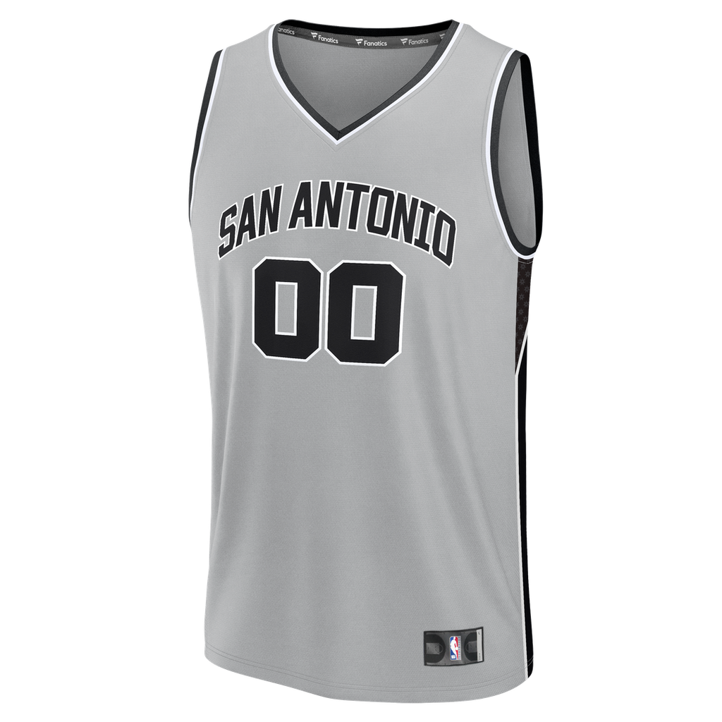 San Antonio Spurs Fanatics Youth Fast Break Custom Jersey - Statement Edition - Silver | NBA Fan Gear