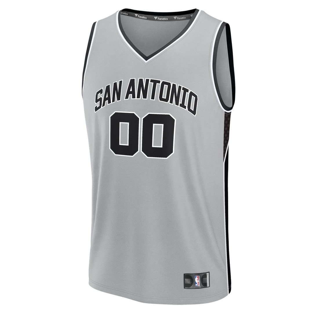 San Antonio Spurs Fanatics Youth Fast Break Custom Jersey - Statement Edition - Silver | NBA Fan Gear